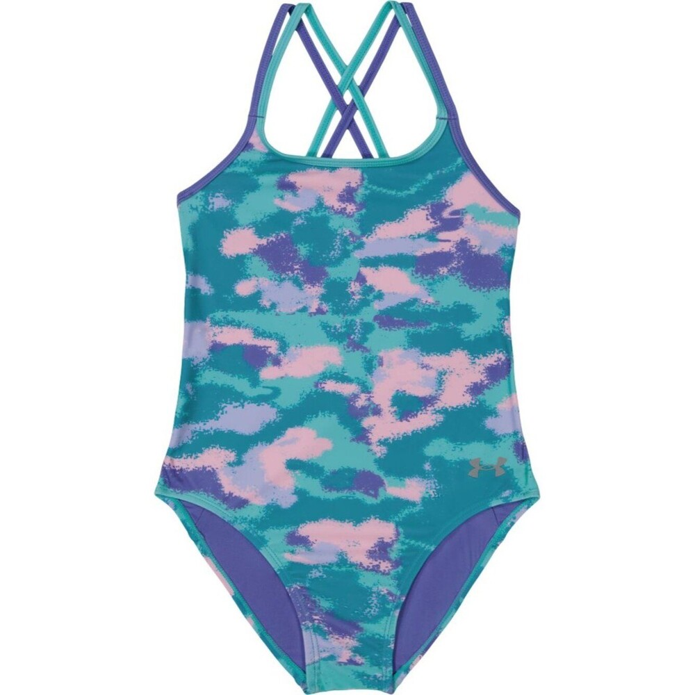 Under Armour Girls One Piece Swimsuit, UPF 50+ Sun Protection 4Y